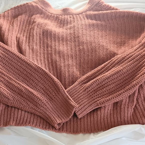 NEW American Eagle Soft Cozy Salmon Cardigan, Cute Grandpa-Style Sweater, Large - Picture 2 of 4